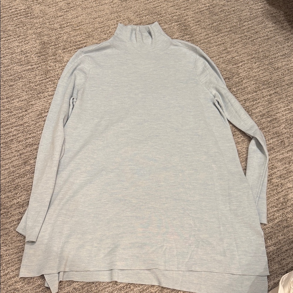 Eileen Fisher Pale Blue Turtleneck Sweater